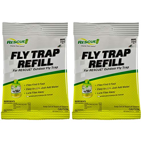 RESCUE! Outdoor Non-Toxic Reusable Fly Trap Attractant Refill - 2 ...