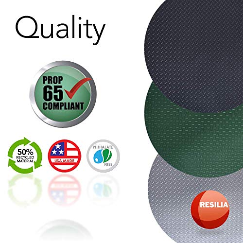Resilia Round Under Grill Mat – Green, Large 36-inch Diameter, for...
