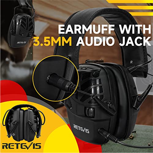 Retevis Shooting Ear Protection for Range,Sound Amplification Elec...