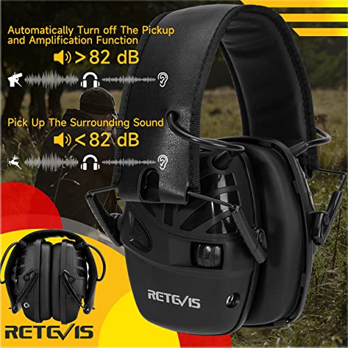 Retevis Shooting Ear Protection for Range,Sound Amplification Elec...
