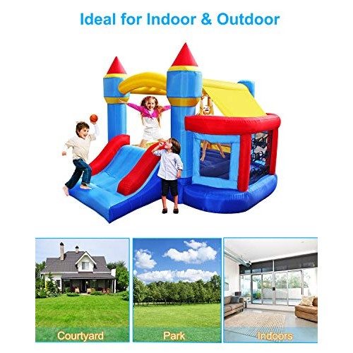 RETRO JUMP Inflatable Bounce House, Bounce Castle with Jumping Bal...