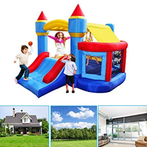 RETRO JUMP Inflatable Bounce House, Bounce Castle with Jumping Bal...
