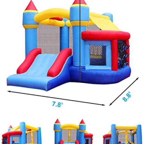 RETRO JUMP Inflatable Bounce House, Bounce Castle with Jumping Bal...
