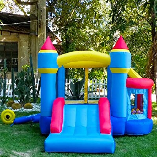 RETRO JUMP Inflatable Bounce House, Bounce Castle with Jumping Bal...
