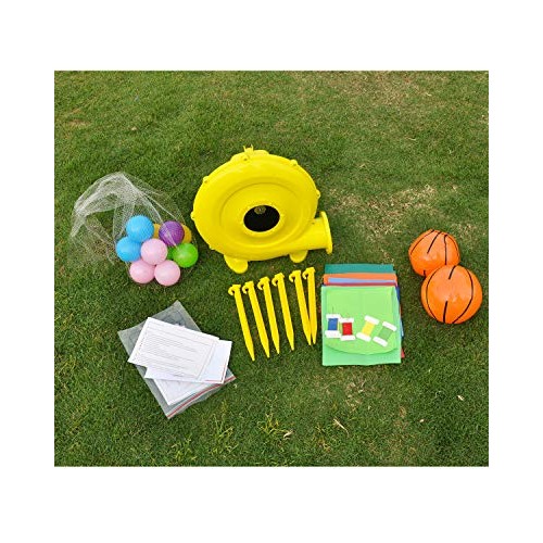 RETRO JUMP Inflatable Bounce House, Bounce Castle with Jumping Bal...