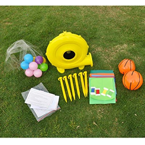 RETRO JUMP Inflatable Bounce House, Bounce Castle with Jumping Bal...