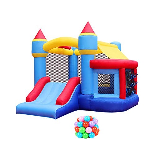 RETRO JUMP Inflatable Bounce House, Bounce Castle with Jumping Bal...