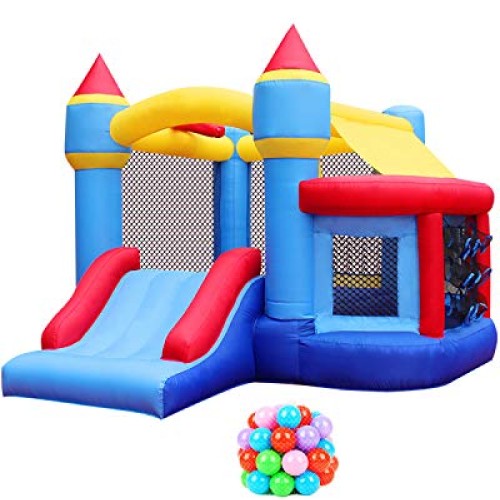 RETRO JUMP Inflatable Bounce House, Bounce Castle with Jumping Bal...