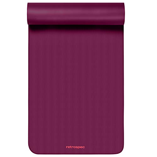 Retrospec Solana Yoga Mat 1/2 Thick w/Nylon Strap for Men & Women...