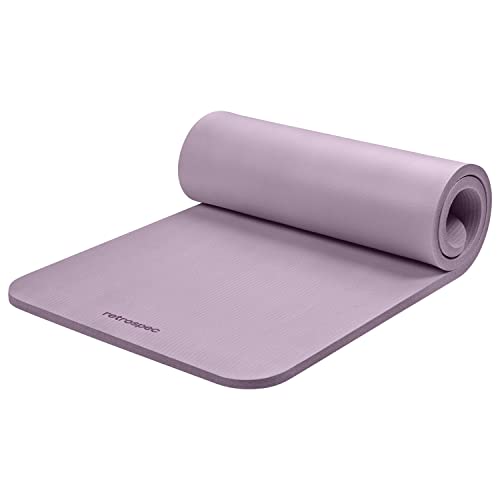 Retrospec Solana Yoga Mat 1 Thick w/Nylon Strap for Men & Women -...