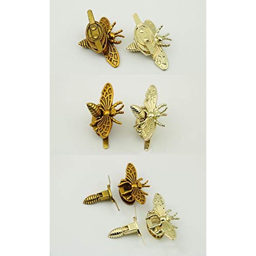 Retyion 10 PCS Clasp Turn Lock Bee Shape Lock Clutch Closure for B...