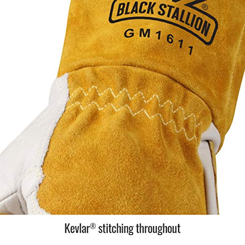 Revco GM1611 Top Grain Leather Cowhide MIG Welding Gloves with Rei...