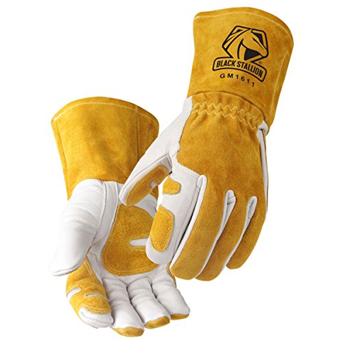 Revco GM1611 Top Grain Leather Cowhide MIG Welding Gloves with Rei...