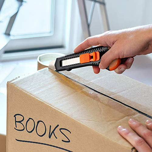 REXBETI 12-Pack Utility Knife, Retractable Box Cutter for Cartons,...