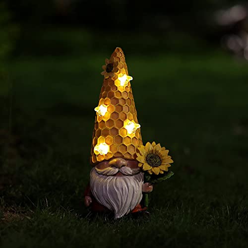 REYISO 12.3 Solar Gnomes Garden Statues-Resin Summer Gnomes Figu...