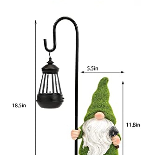 REYISO 12IN Solar Outdoor Gnomes Garden Statues Clearance - Funny ...