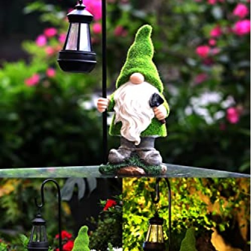 REYISO 12IN Solar Outdoor Gnomes Garden Statues Clearance - Funny ...