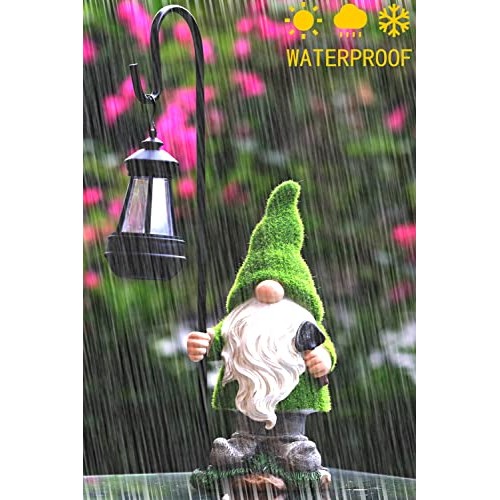 REYISO 12IN Solar Outdoor Gnomes Garden Statues Clearance - Funny ...