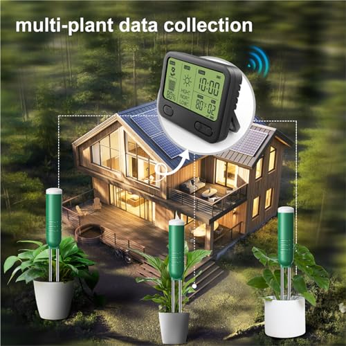 Reyke Soil Moisture Meter for Plants, 4-in-1 Soil Tester for Moist...