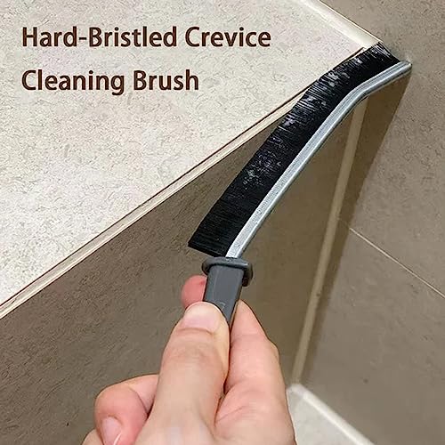 Hard-Bristled Crevice Cleaning Brush, Grout Cleaner Scrub Brush De...
