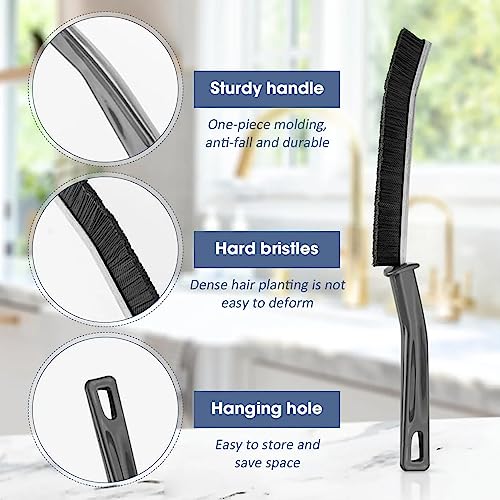 Hard-Bristled Crevice Cleaning Brush, Grout Cleaner Scrub Brush De...