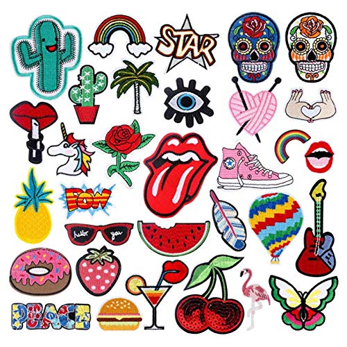 Patch 31PCS Assorted Styles Embroidered Sew On/Iron On Patches App...