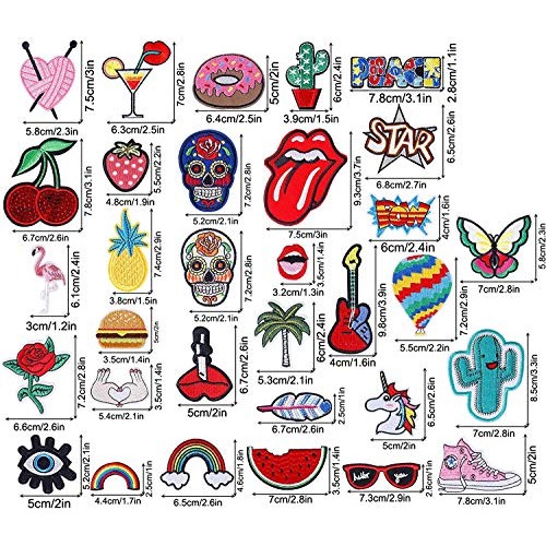 Patch 31PCS Assorted Styles Embroidered Sew On/Iron On Patches App...