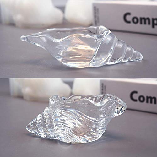 2PCS Silicone Conch Shaped Tray Mold Creative Sea Snail Epoxy Resi...