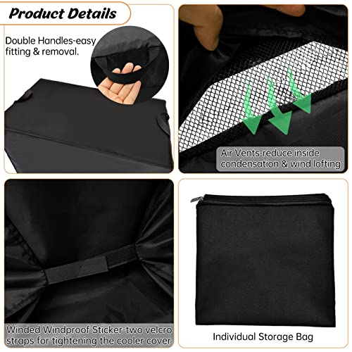 Patio Cooler Cart Cover, Fits for Most 80 Quart Rolling Cooler Car...