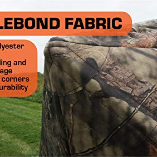 RHINO Blinds R150-RTE 3 Person Hunting Ground Blind, Realtree Edge