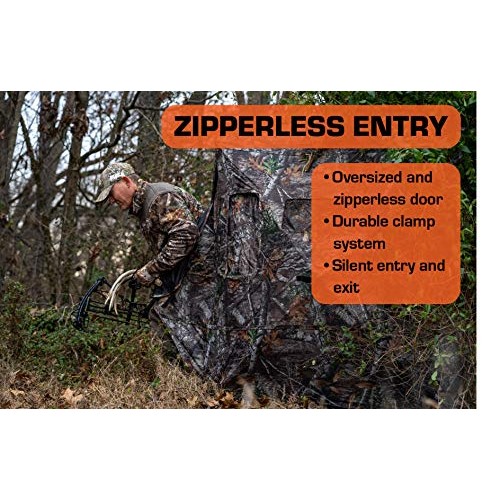 RHINO Blinds R150-RTE 3 Person Hunting Ground Blind, Realtree Edge