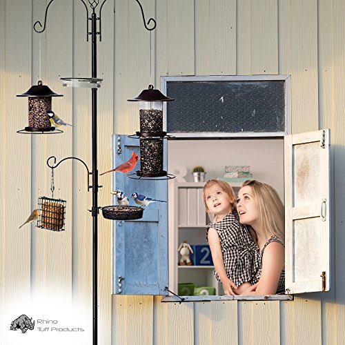 Rhino Tuff Products Bird Feeder Stand: Deluxe Platform feeding sta...