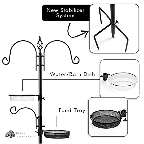 Rhino Tuff Products Bird Feeder Stand: Deluxe Platform feeding sta...