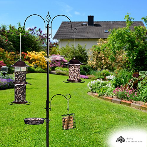 Rhino Tuff Products Bird Feeder Stand: Deluxe Platform feeding sta...