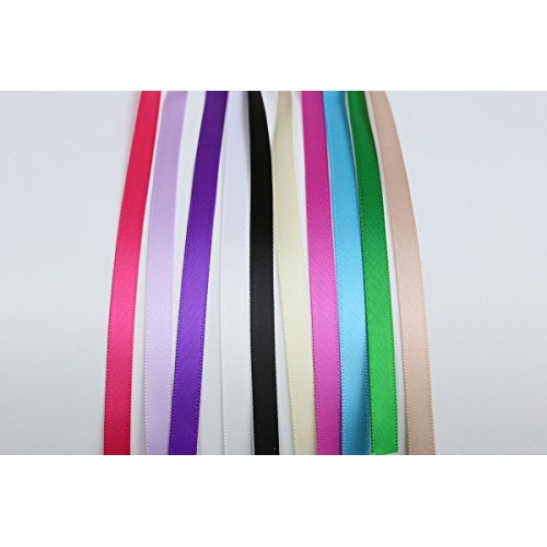 Ribbonitlux 1/4 Wide Double Face Satin Ribbon 25 Yards 030-Black...