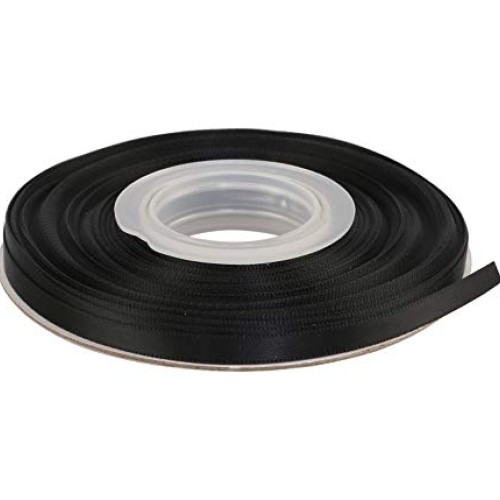 Ribbonitlux 1/4 Wide Double Face Satin Ribbon 25 Yards 030-Black...