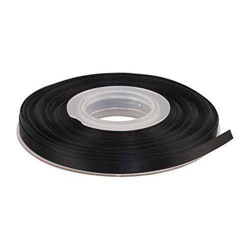 Ribbonitlux 1/4 Wide Double Face Satin Ribbon 25 Yards 030-Black...