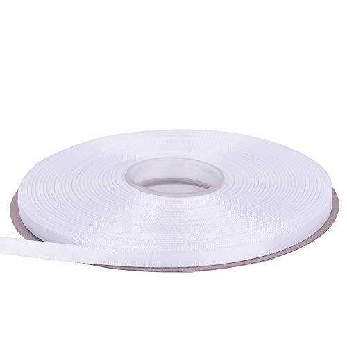 Ribest 1/4 inch 50 Yards Solid Double Face Satin Ribbon Per Roll f...