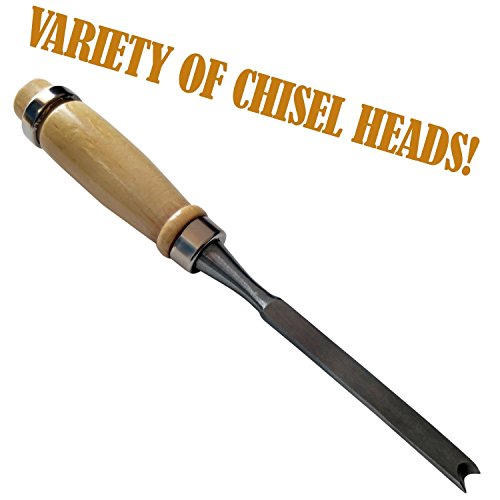 RICE Professional Wood Carving Chisel Set - 12 Piece Sharp Woodwor...