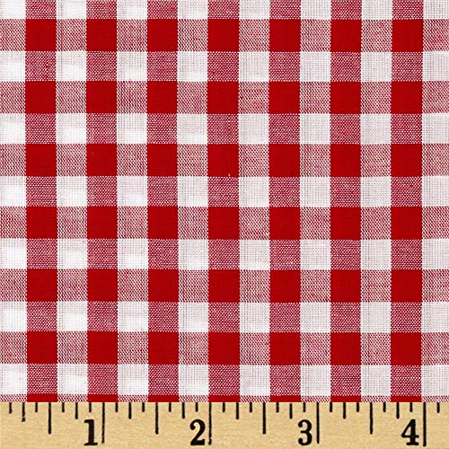 Richland Textiles 0433637 Richcheck 60in Gingham Check 1/4in Red F...