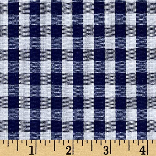 Richland Textiles 0453033 Richcheck 60in Gingham Check 1/4in Navy ...