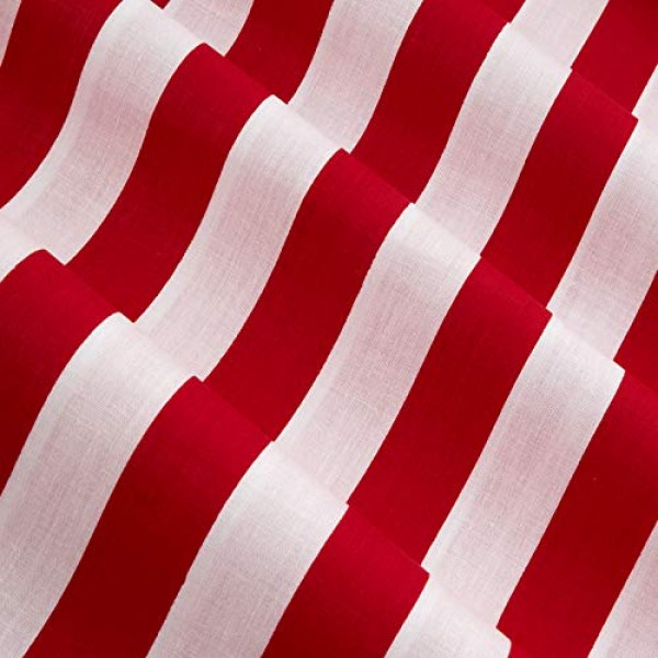 Richland Textiles 1 in. Stripe Red/White Fabric By The Yard