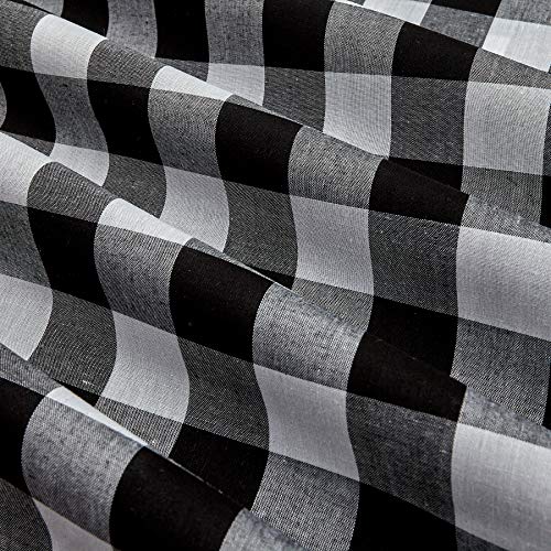 Richland Textiles Richcheck 60 Gingham Check 1 Fabric, Black, ...