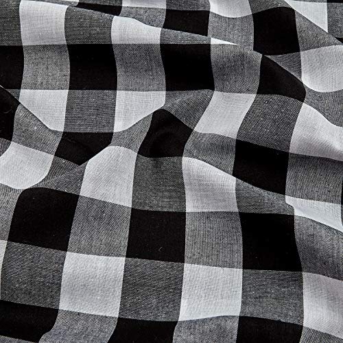Richland Textiles Richcheck 60 Gingham Check 1 Fabric, Black, ...