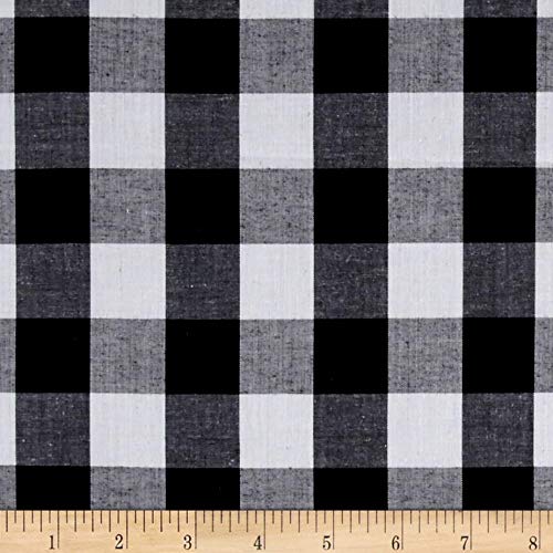 Richland Textiles Richcheck 60 Gingham Check 1 Fabric, Black, ...