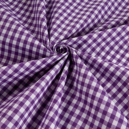 Richland Textiles Richcheck 60in Gingham Check 1/4in Purple Fabric...