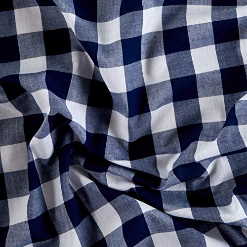 Richland Textiles Richcheck 60in Gingham Check 1in Navy Fabric By ...