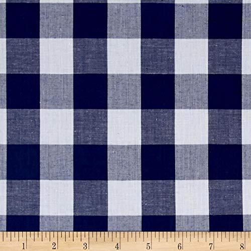 Richland Textiles Richcheck 60in Gingham Check 1in Navy Fabric By ...