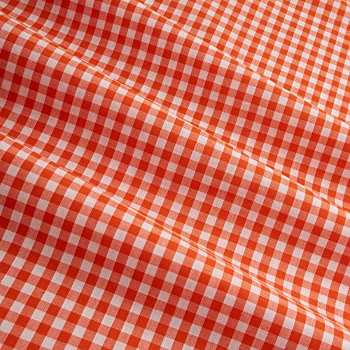 Richland Textiles Wide Width 1/4 Gingham Check Fabric, Orange, F...