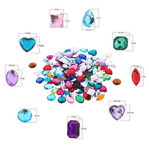 Self Adhesive Craft Jewels Jumbo Bling Crystal Gem Stickers Assort...